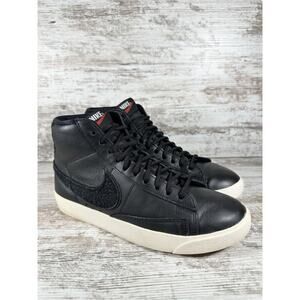 Women's Nike Blazer Mid Rebel Black/Cheetah Print Leather Sneakers Sz 6.5